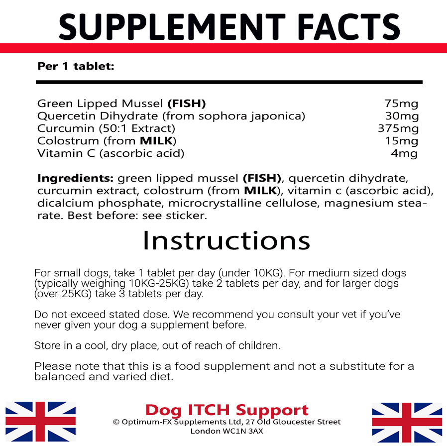 WagRelief Dog Allergy & Itch Support Tablets – Green Lipped Mussel & Quercetin