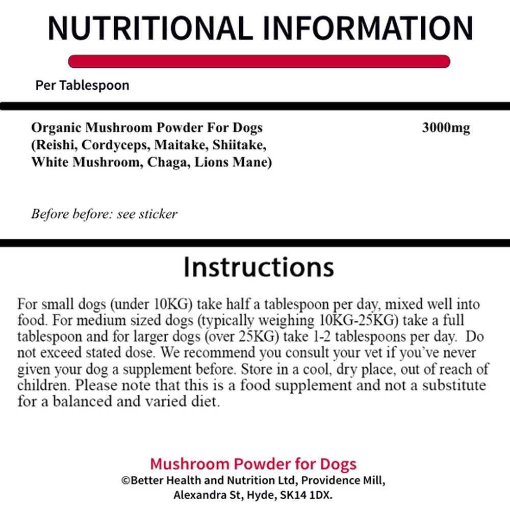 Organic Mushroom Powder for Dogs – 7 Mushroom Blend